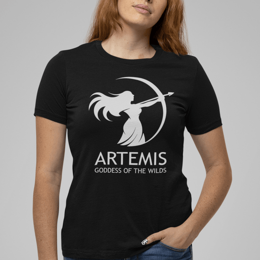Black / S Artemis Goddess of the Wilds - Greek Mythology T-Shirt
