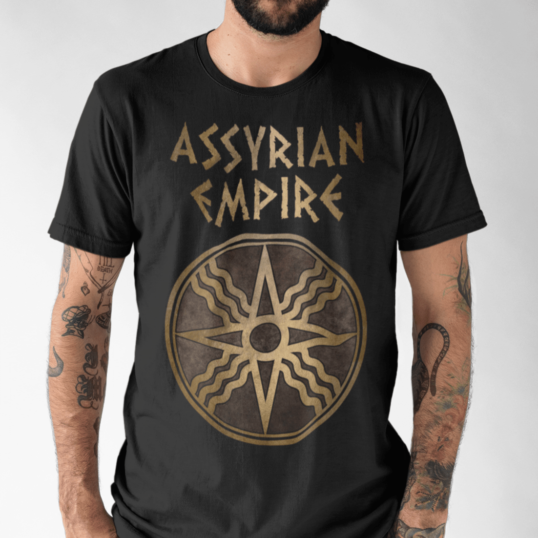 Black / S Assyrian Empire Symbol of Shamath T-Shirt