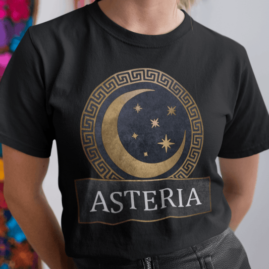 Black / S Asteria Greek Goddess of the Stars T-Shirt