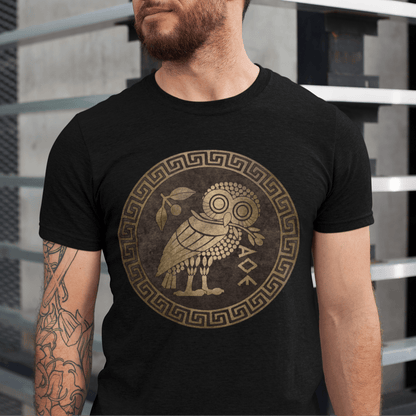 Black / S Athenian Owl T-Shirt