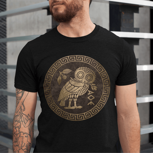 Black / S Athenian Owl T-Shirt