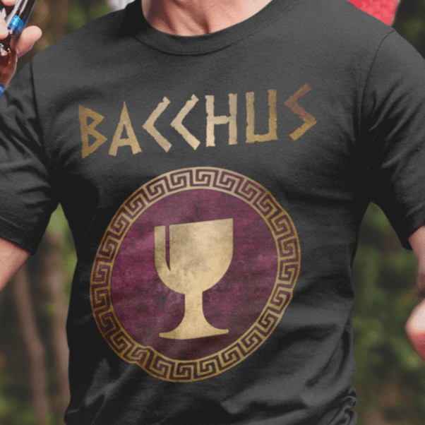 Black / S Bacchus Roman God of Wine and Festivals T-Shirt