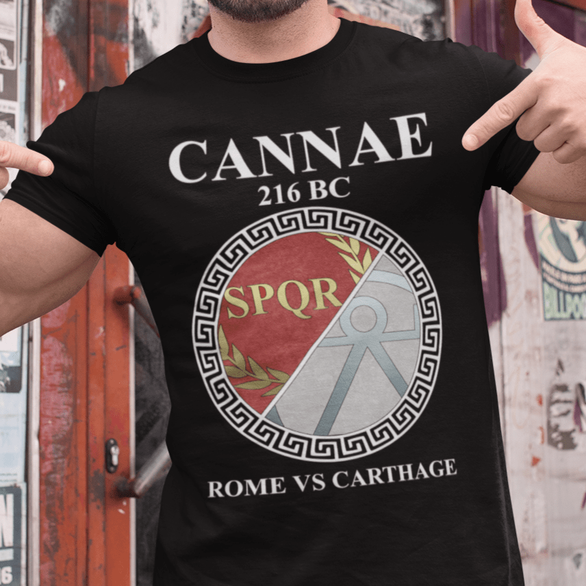 Black / S Battle of Cannae Rome vs Carthage T-Shirt