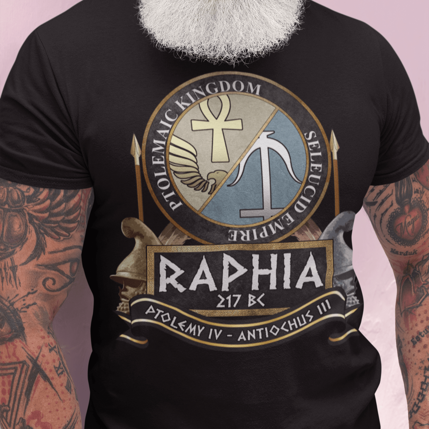 Black / S Battle of Raphia - Ptolemaic Kingdom vs Seleucid Empire T-shirt