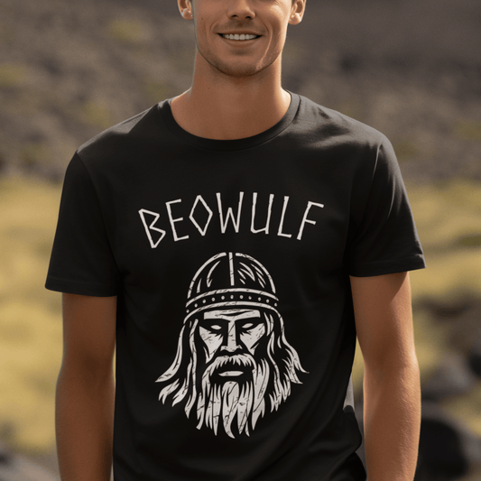 Black / S Beowulf - Warrior of the Geats - Epic of Beowulf T-shirt