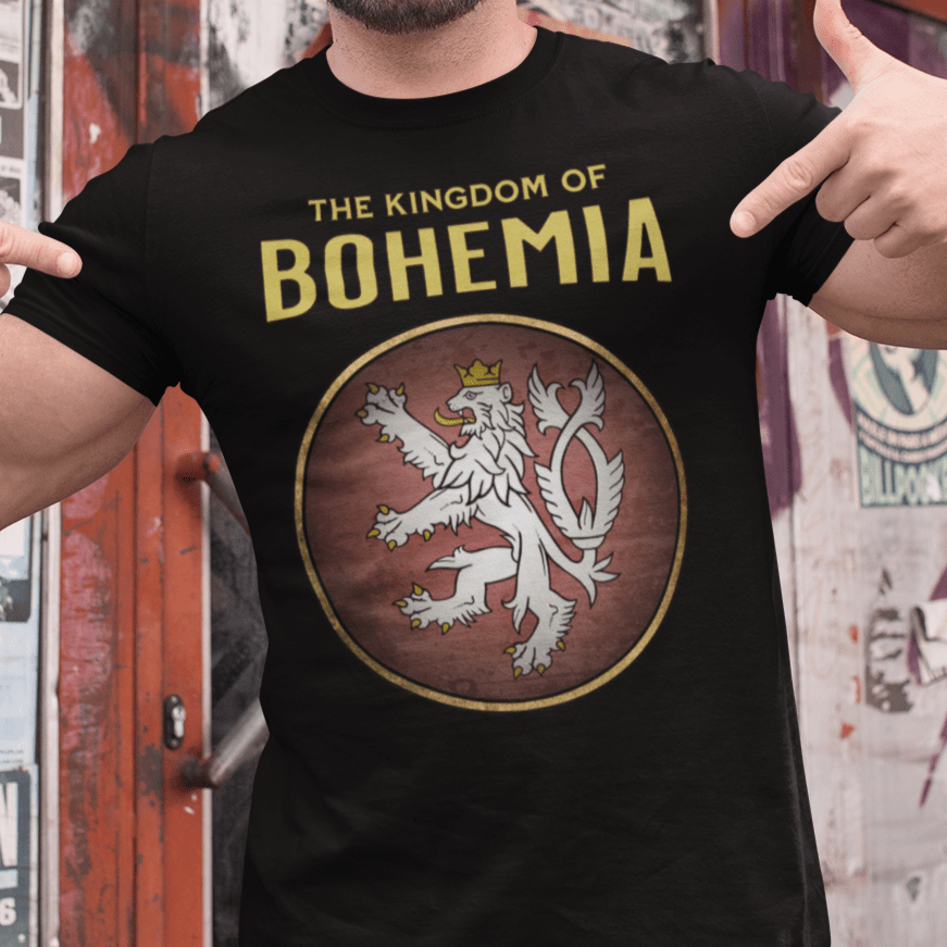 Black / S Bohemia - The Kingdom of Bohemia Heraldry T-shirt