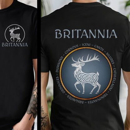 Black / S Britannia Ancient Tribes Double Sided T-Shirt