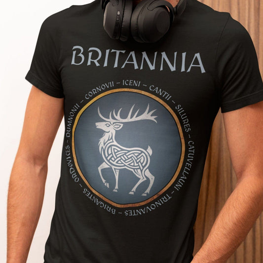 Black / S Britannia Ancient Tribes T-Shirt