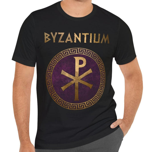Black / S Byzantium Imperial Chi Rho T-Shirt