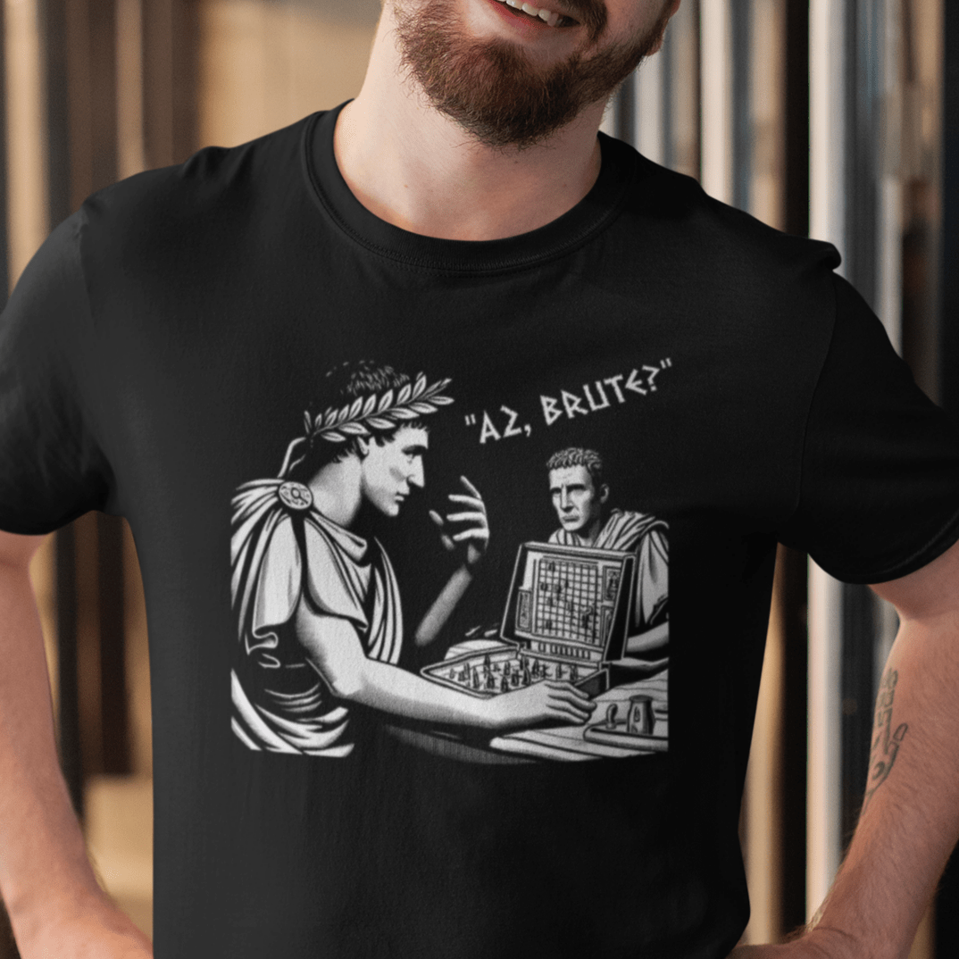 Black / S Caesar and Brutus Battleship - Et tu, Brute? Pun T-Shirt