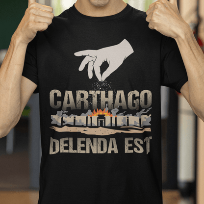 Black / S Carthago Delenda Est - Salting of Carthage T-Shirt