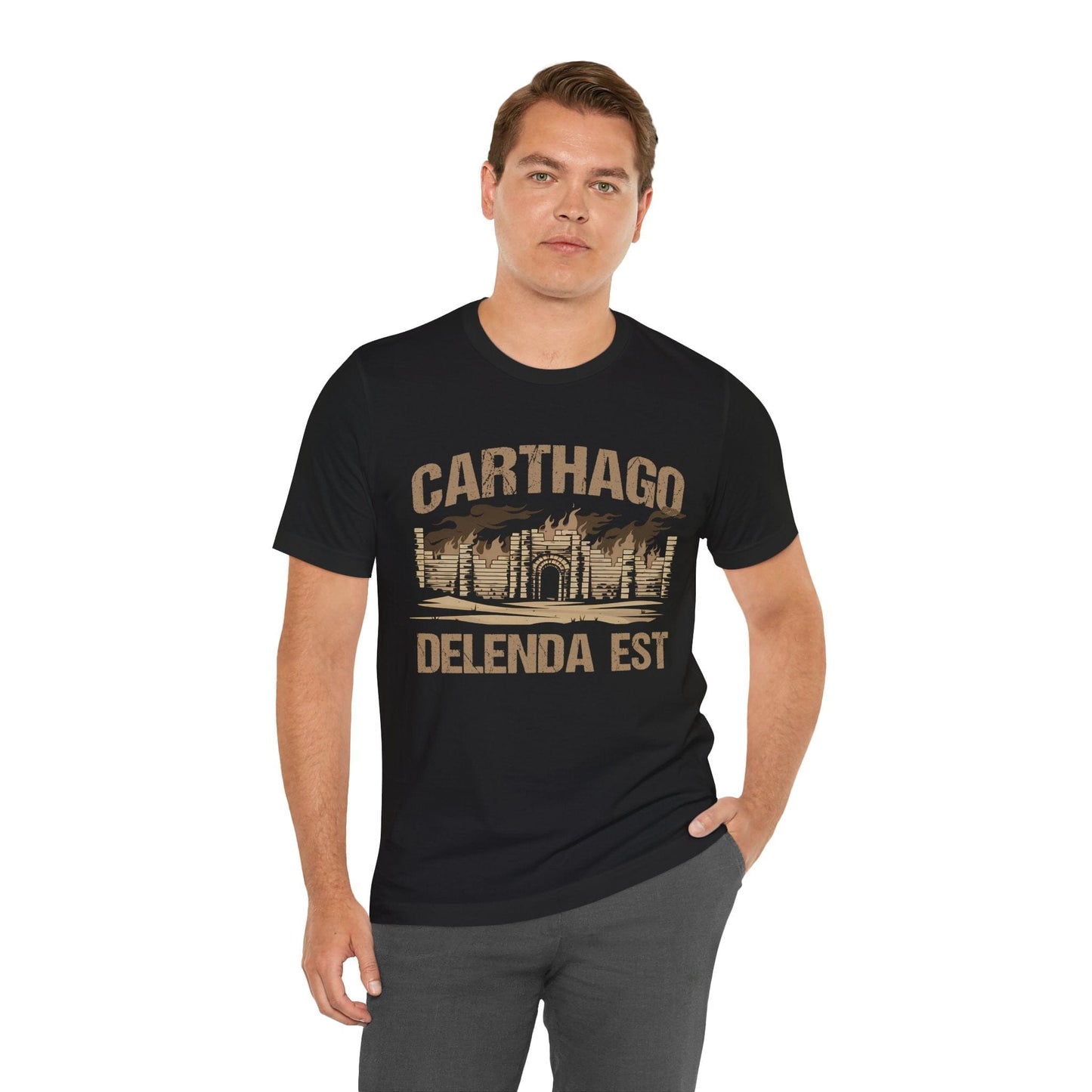 Black / S Carthago Delenda Est Shirt - Carthage Must Be Destroyed T-Shirt