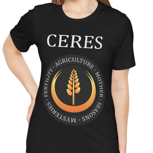 Black / S Ceres Ancient Roman Goddess T-Shirt