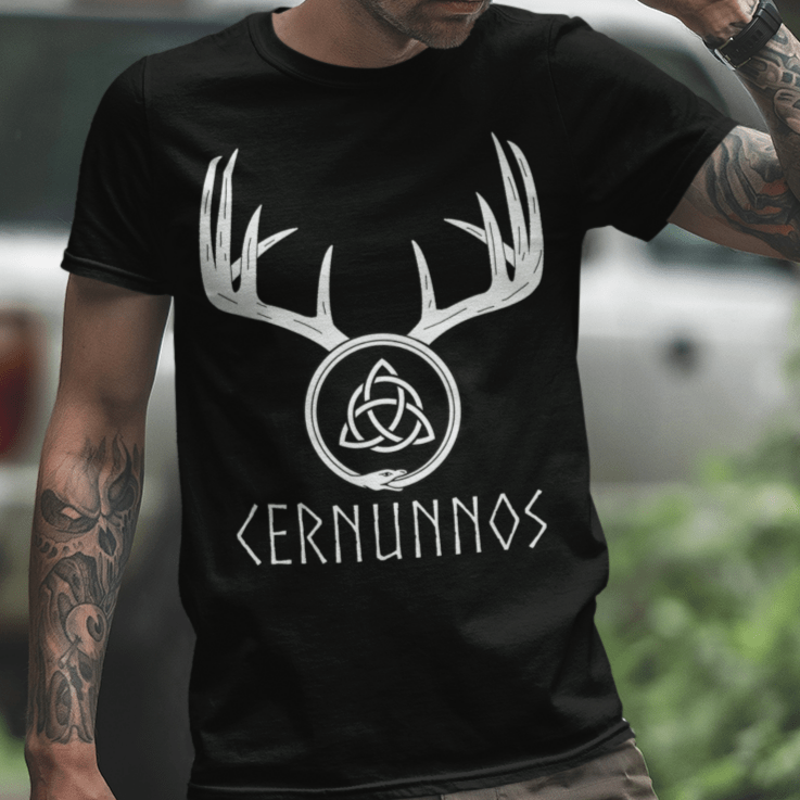 Black / S Cernunnos Celtic God T-Shirt