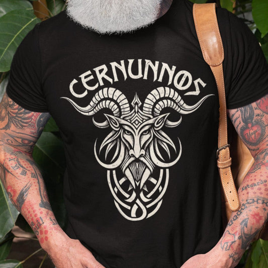Black / S Cernunnos Celtic Mythology T-Shirt