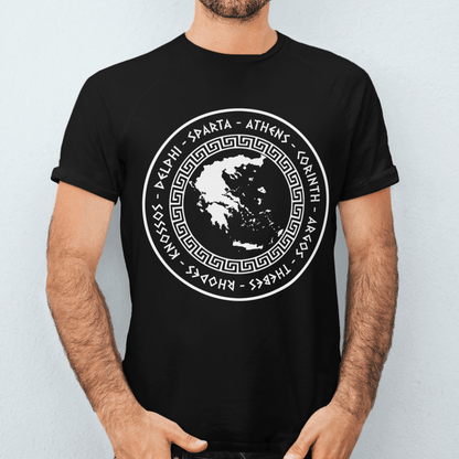 Black / S City-States of Ancient Greece - Ancient Greek Polis T-Shirt