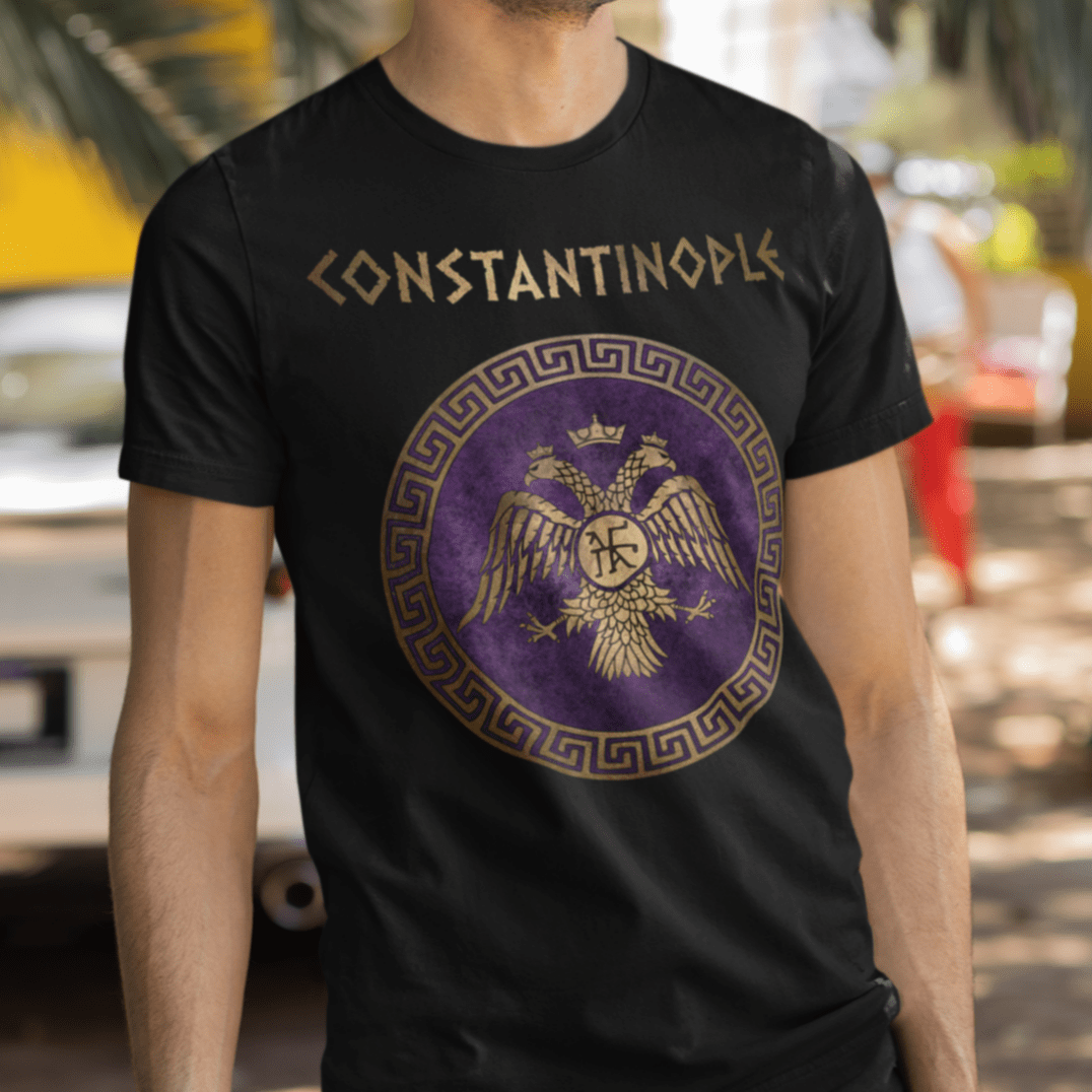 Black / S Constantinople Byzantine Empire Symbol T-Shirt