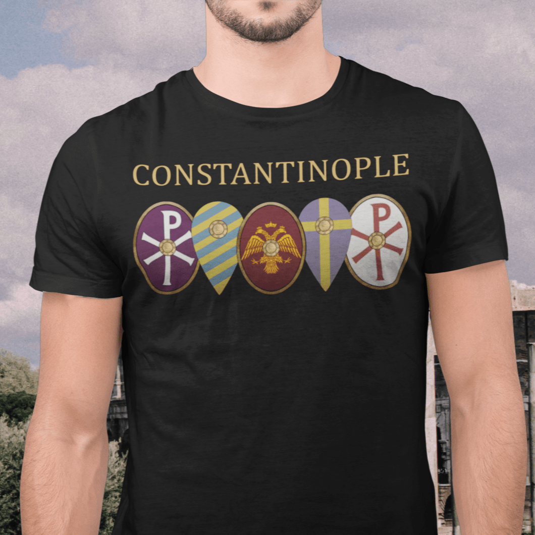 Black / S Constantinople - Byzantine Shields T-Shirt