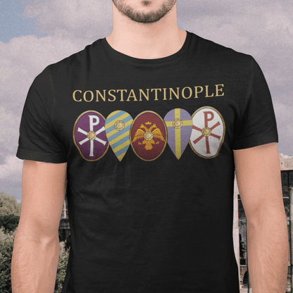 Black / S Constantinople - Byzantine Shields T-Shirt