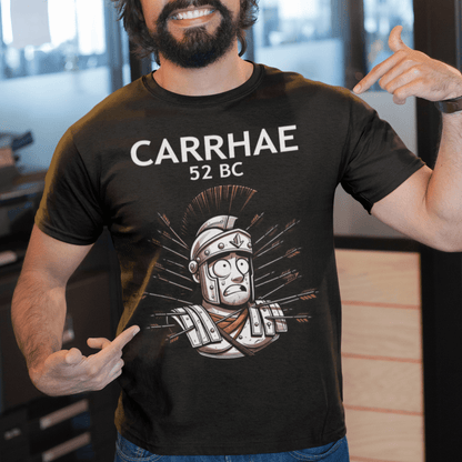 Black / S Crassus at Carrhae - Funny Roman History T-Shirt