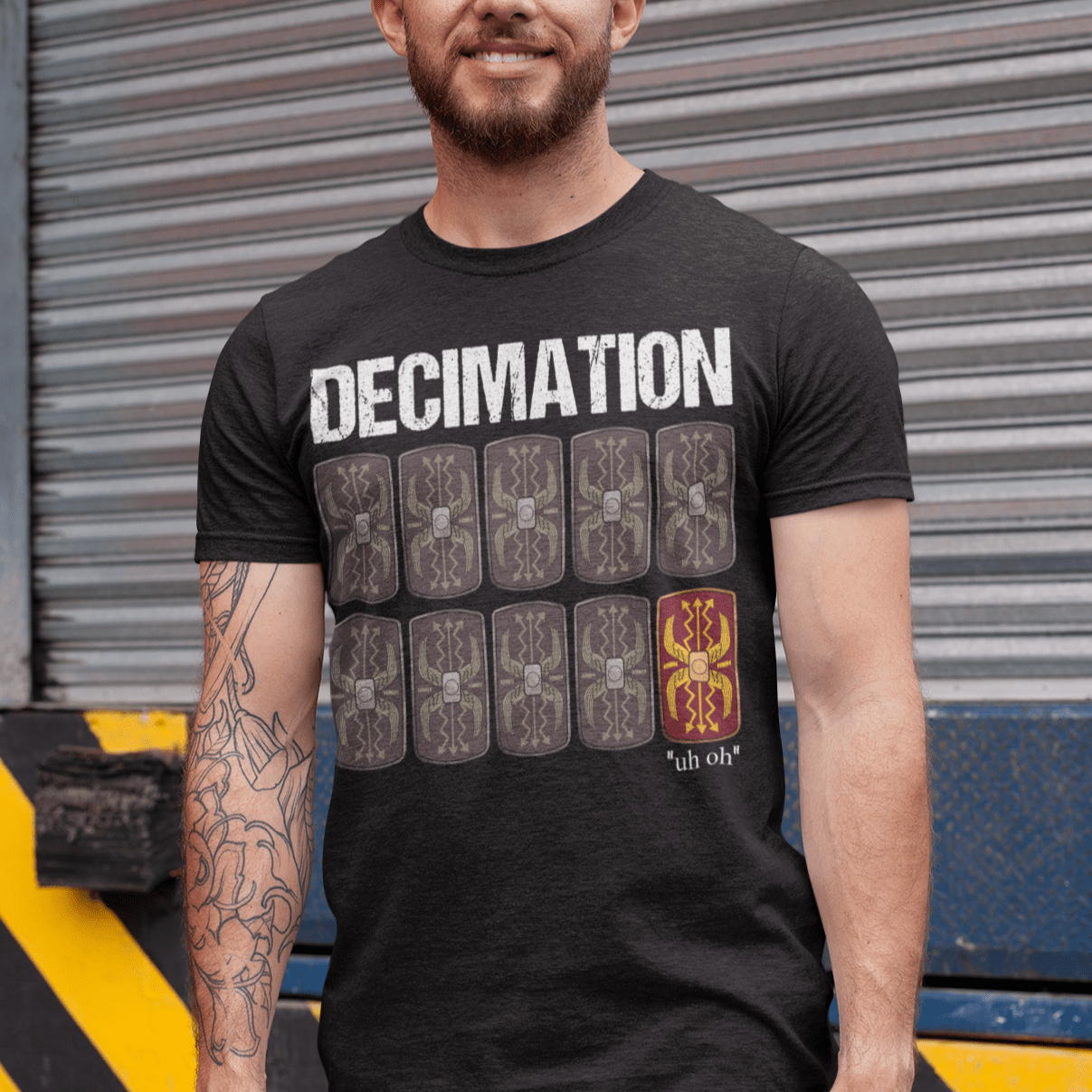 Black / S Decimation - Ancient Roman Army - Funny Roman History T-shirt