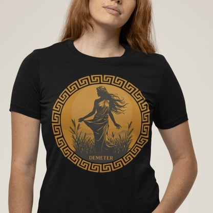 Black / S Demeter Ancient Greek Goddess T-shirt