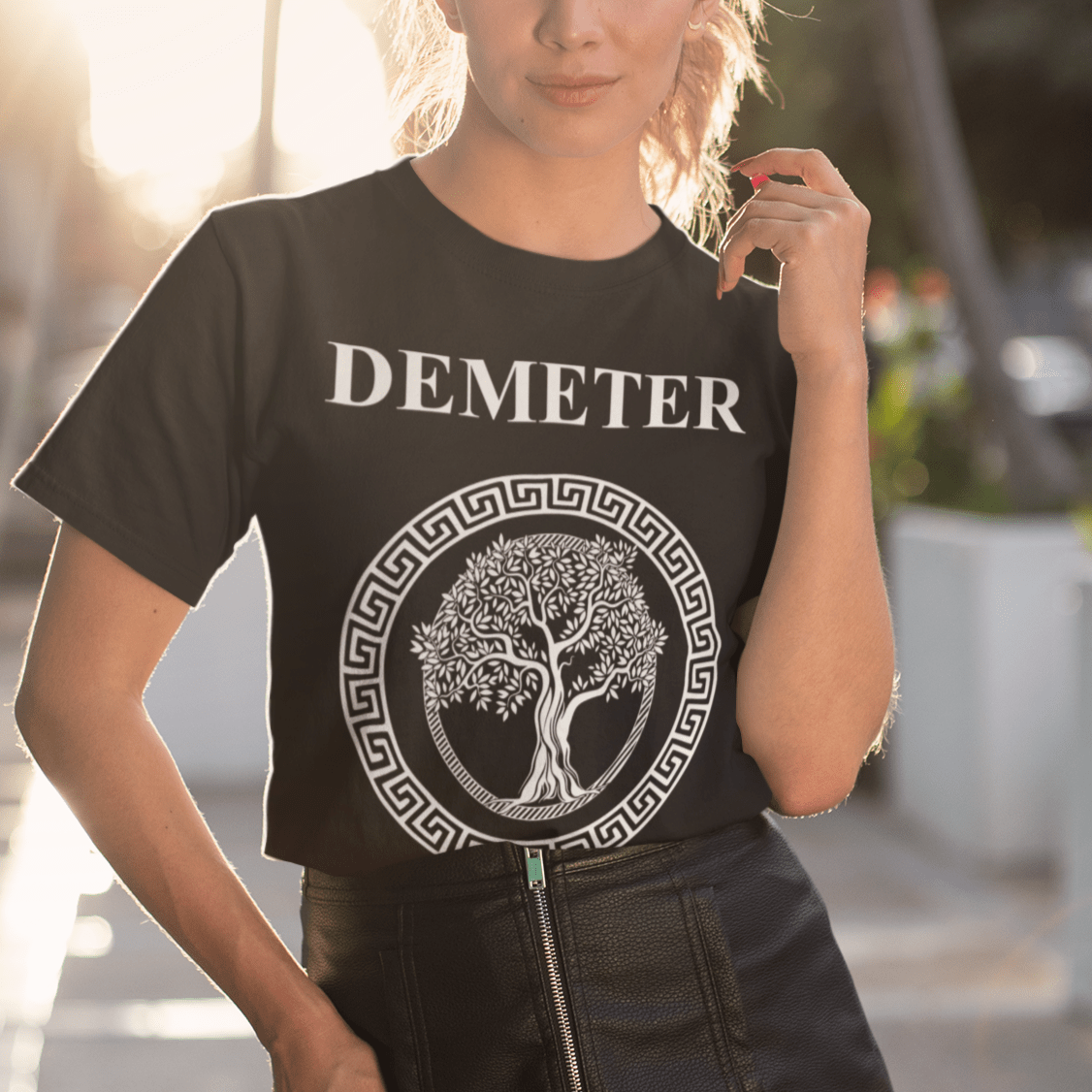Black / S Demeter Greek Goddess of Fertility Growth and Life T-Shirt