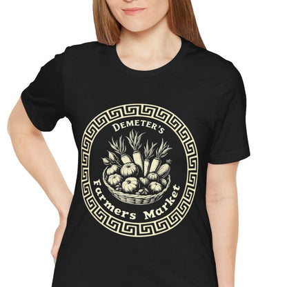 Black / S Demeter's Farmers Market - Funny Greek Mythology T-shirt