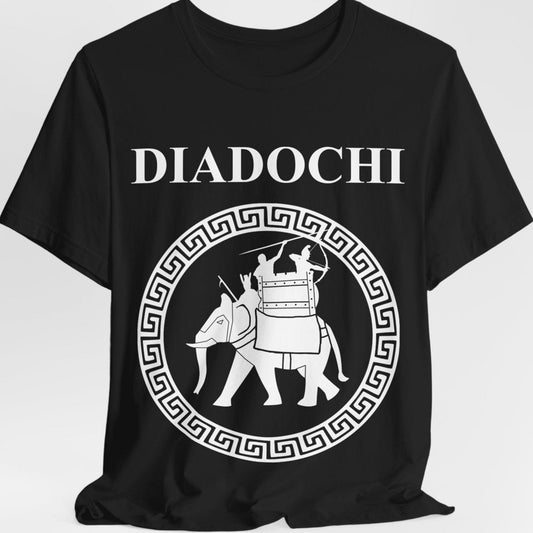 Black / S Diadochi Greek Successor Kingdoms War Elephant T-shirt