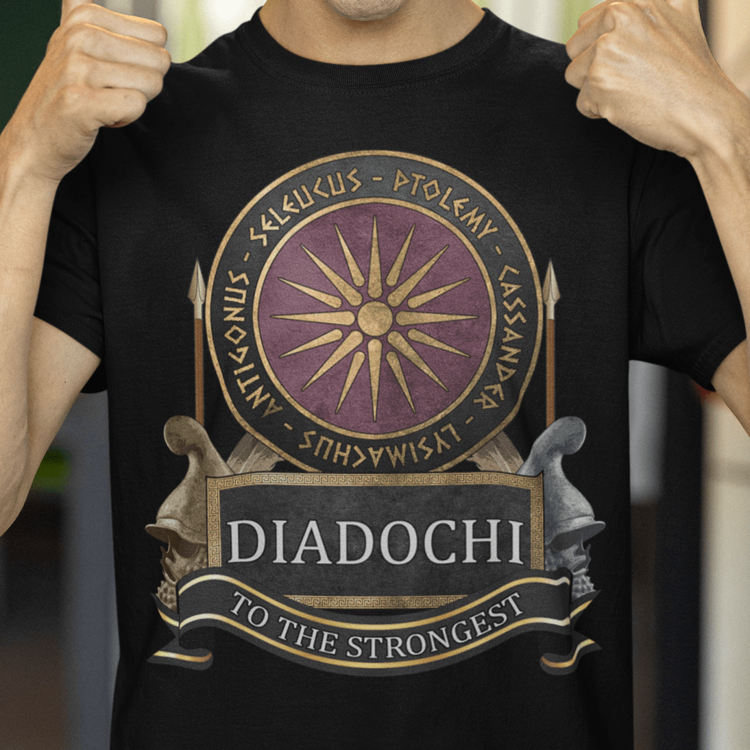Black / S Diadochi Wars - To the Strongest T-Shirt