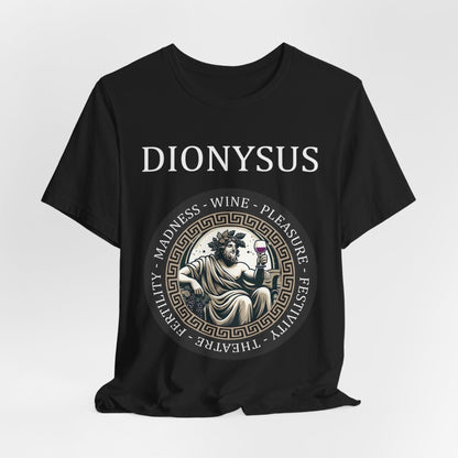 Black / S Dionysus Greek God T-Shirt