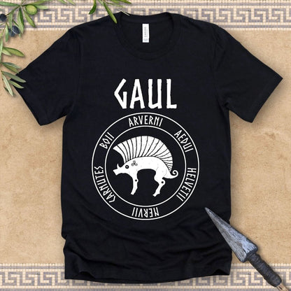 Black / S Gaul Ancient Tribes of Gaul Boar T-shirt