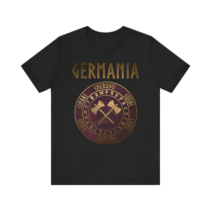 Black / S Germania Ancient Germanic Tribes with Runes T-Shirt