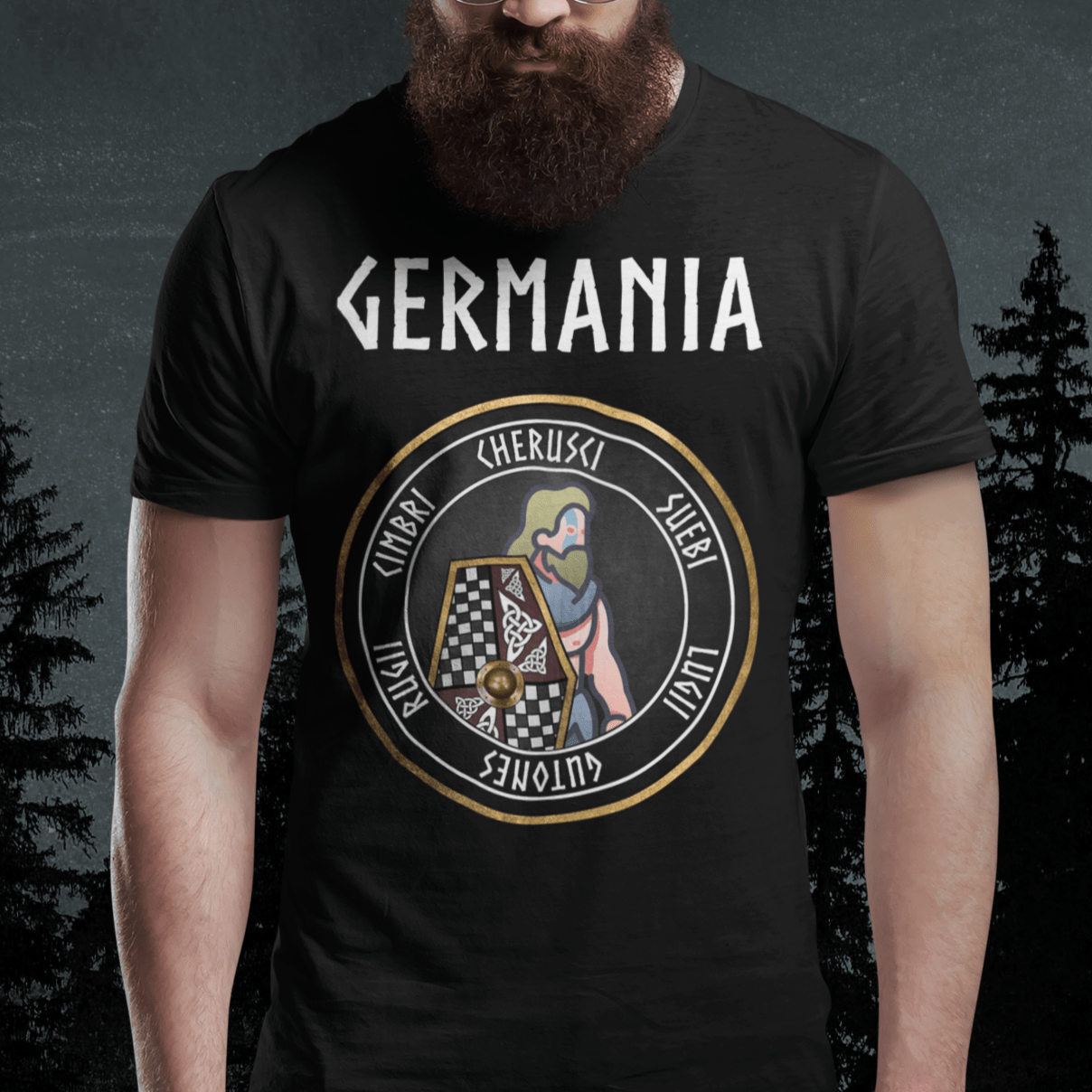 Black / S Germania Tribes Berserker T-Shirt