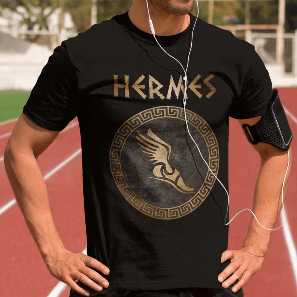 Black / S Greek God Hermes - Messenger of the Gods T-Shirt