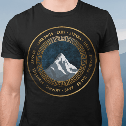 Black / S Greek Gods Olympus T-Shirt
