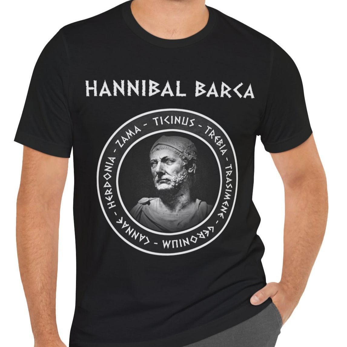 Black / S Hannibal Barca - Battles of the 2nd Punic War T-Shirt