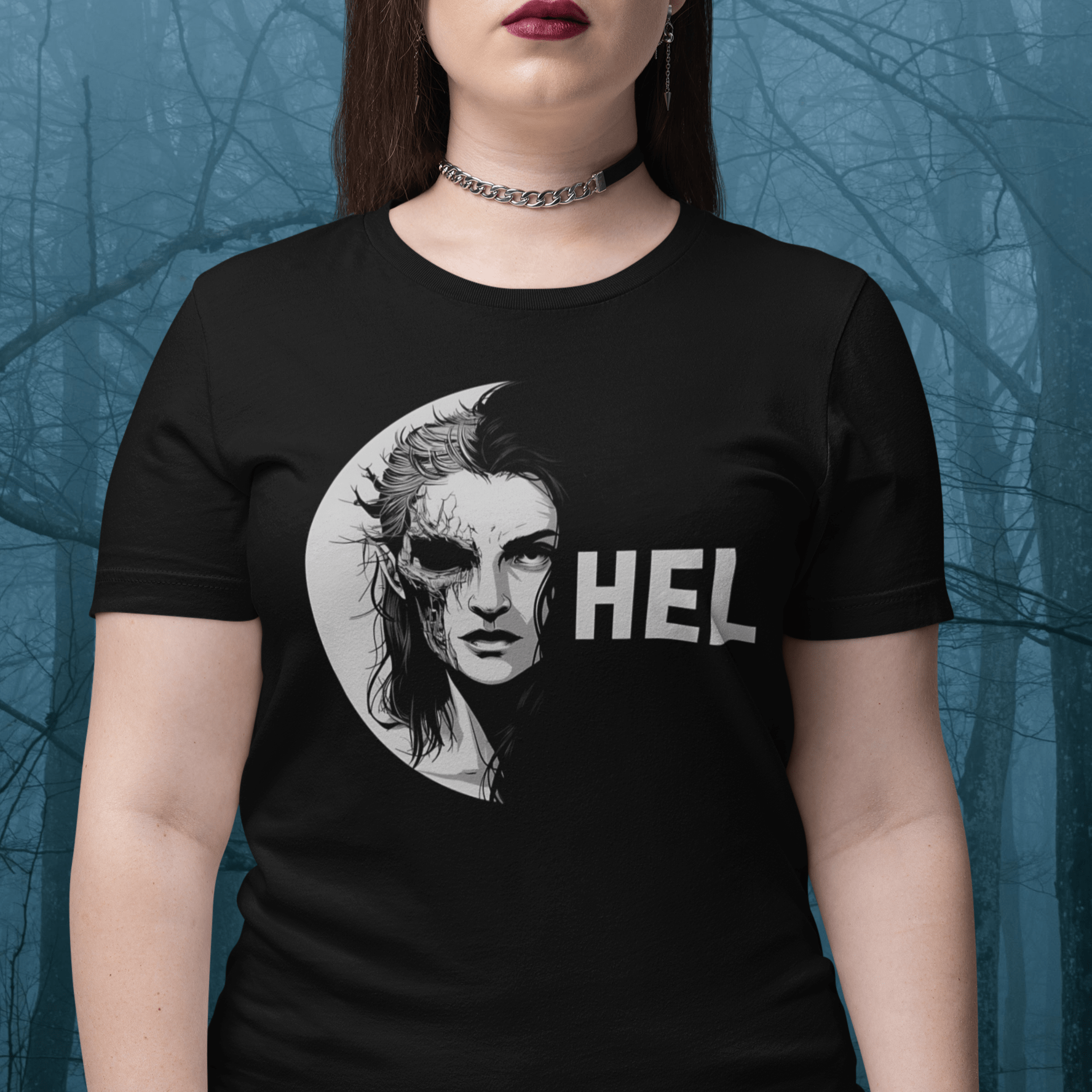 Black / S Hel Norse Goddess T-Shirt
