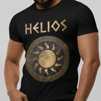 Black / S Helios Greek God of the Sun Symbol T-Shirt