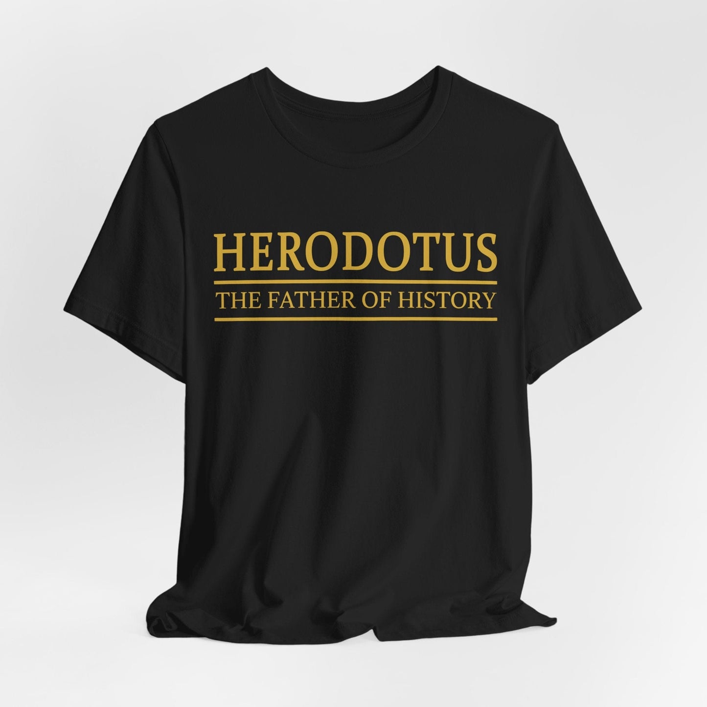 Black / S Herodotus Father of History T-Shirt