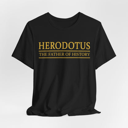 Black / S Herodotus Father of History T-Shirt
