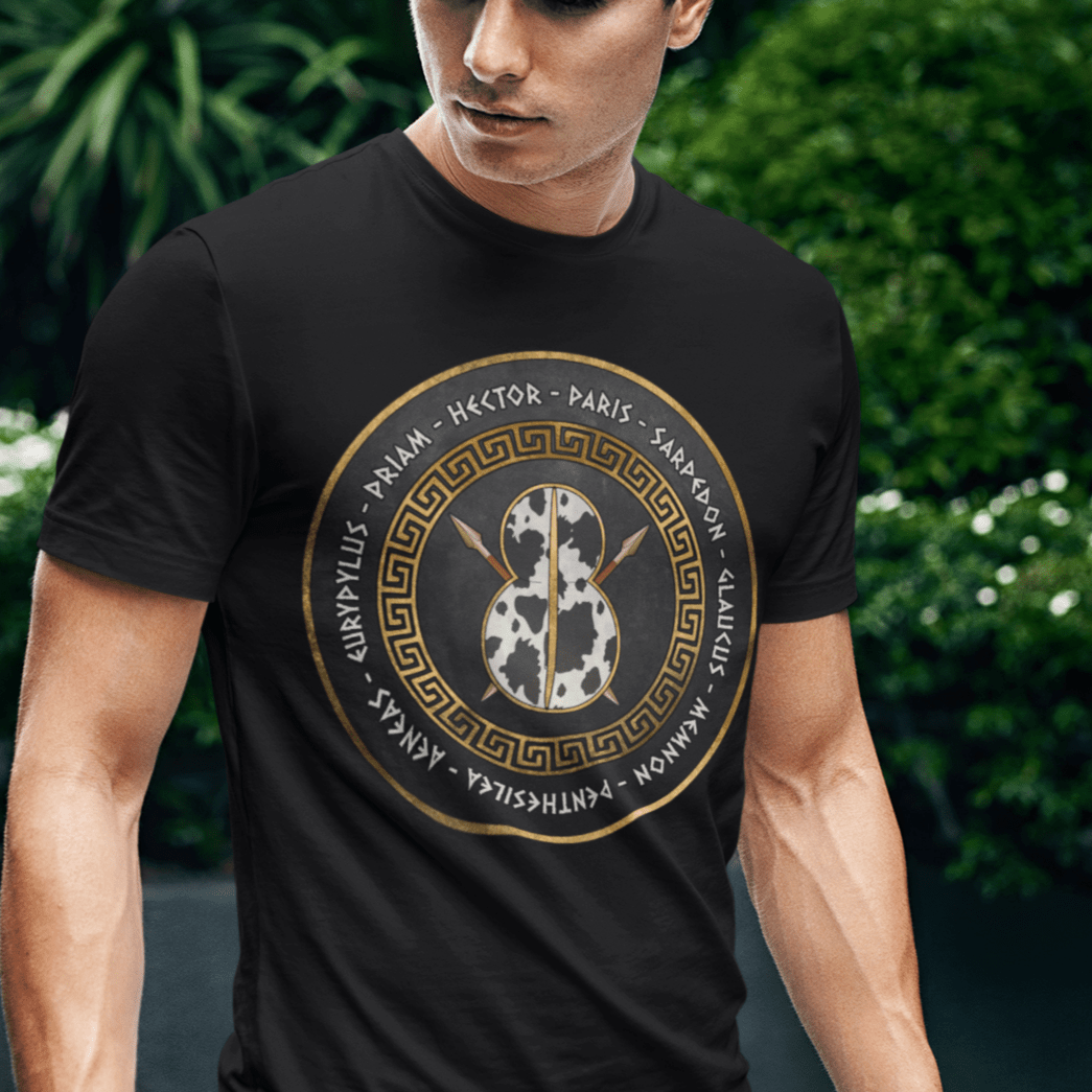 Black / S Heroes of Troy - Trojan War T-shirt