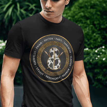 Black / S Heroes of Troy - Trojan War T-shirt
