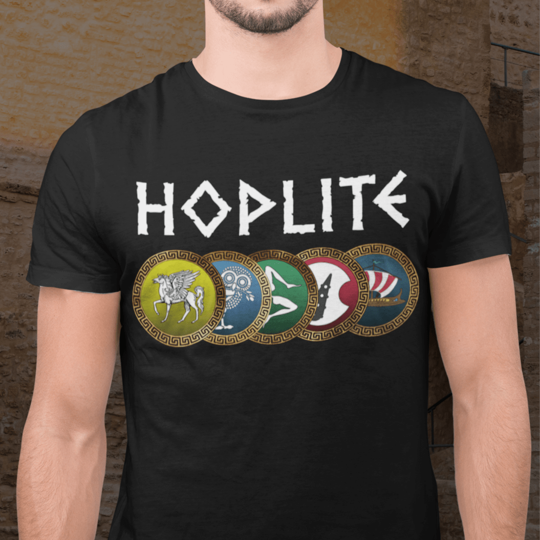 Black / S Hoplite Phalanx Shields T-Shirt