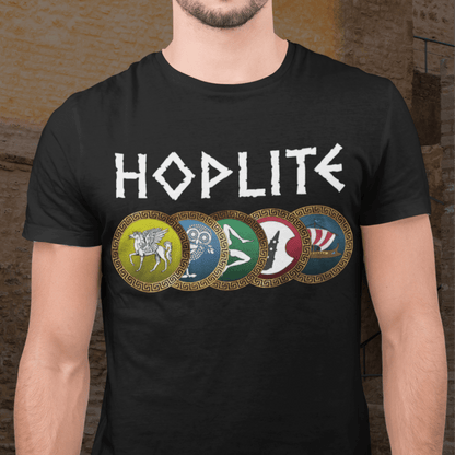 Black / S Hoplite Phalanx Shields T-Shirt