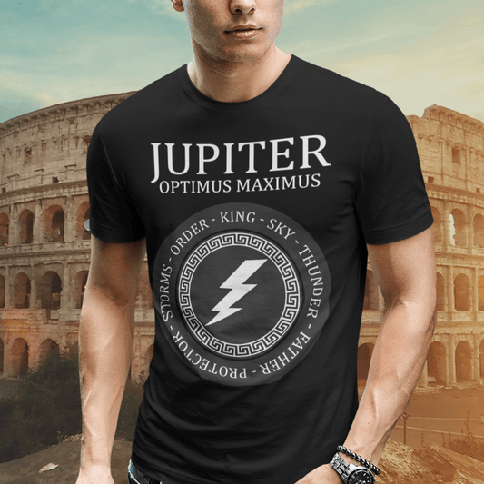 Black / S Jupiter Optimus Maximus - Ancient Roman God T-Shirt