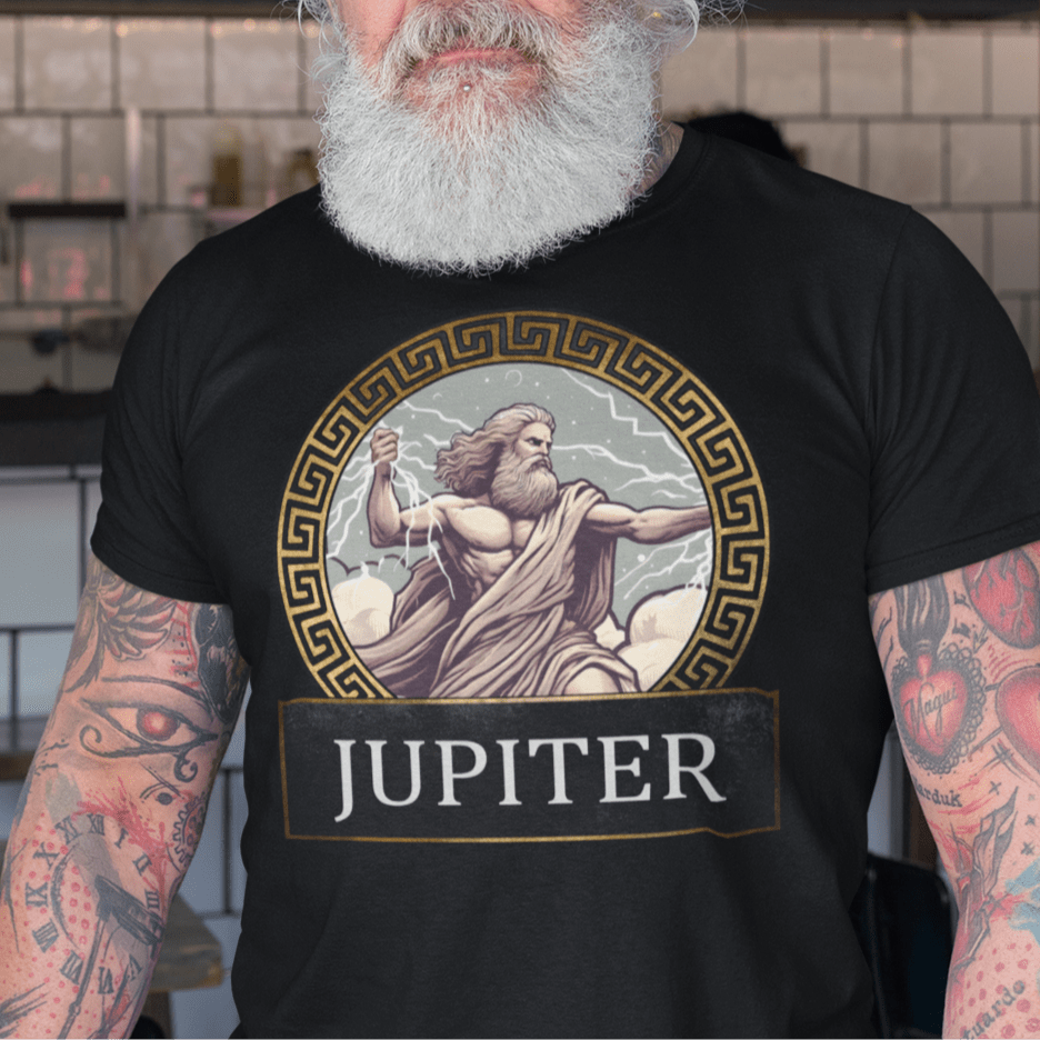 Black / S Jupiter Roman God T-Shirt