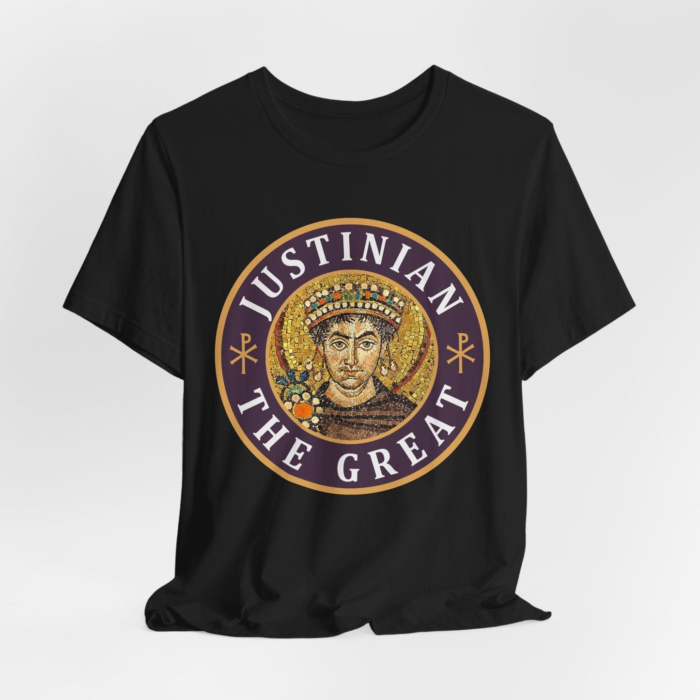 Black / S Justinian the Great Byzantine Emperor T-Shirt