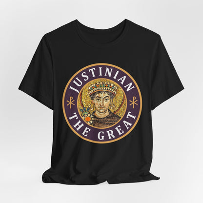 Black / S Justinian the Great Byzantine Emperor T-Shirt