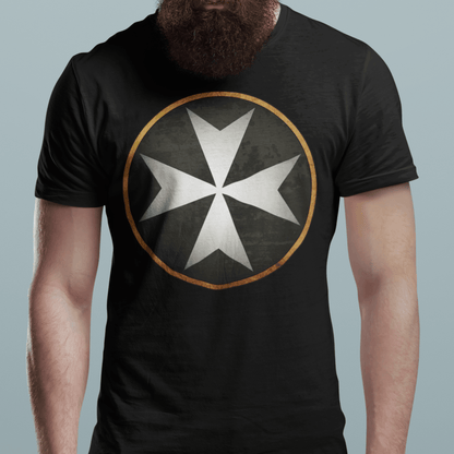 Black / S Knights Hospitaller Heraldry T-Shirt